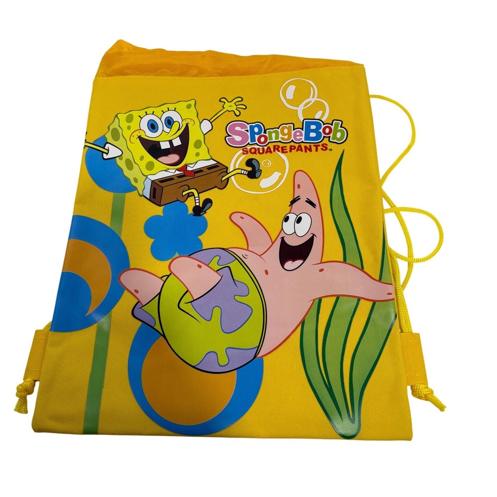 Nickelodeon SpongeBob SquarePants Yellow Drawstring Cinch Bag Backpack BVSP428